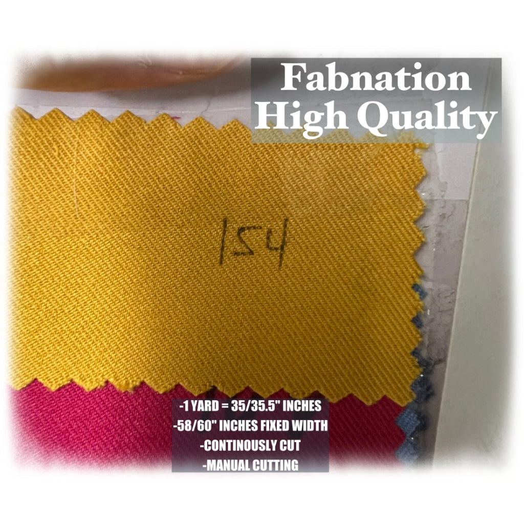 HQ Peach Twill Cotton Raw Tela, 35/35.5 Inches Length Per Yard, 58/60 Inch Fixed Width/Fab