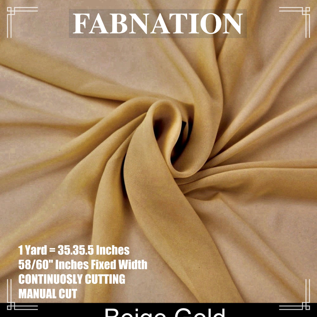 HI MULTI CHIFFON FABRIC PER YARD 35/35.5 INCHES PER YARD 58/60 INCHES FIXED WIDTH/ FABNATION