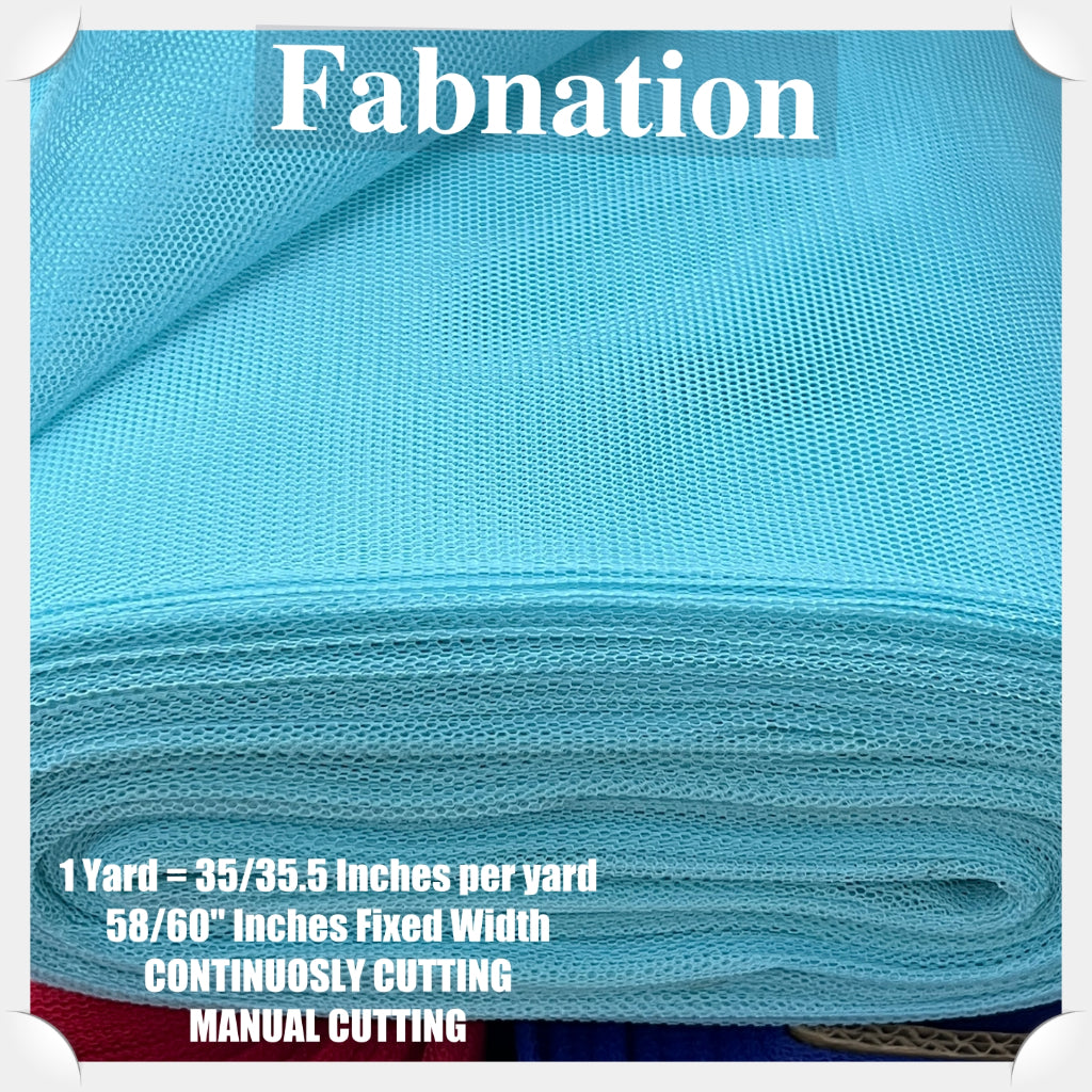SUPER HARD TULLE PER YARD FABRIC 35/35.5 INCHES PER YARD 58/60 INCHES FIXED WIDTH / FABNATION