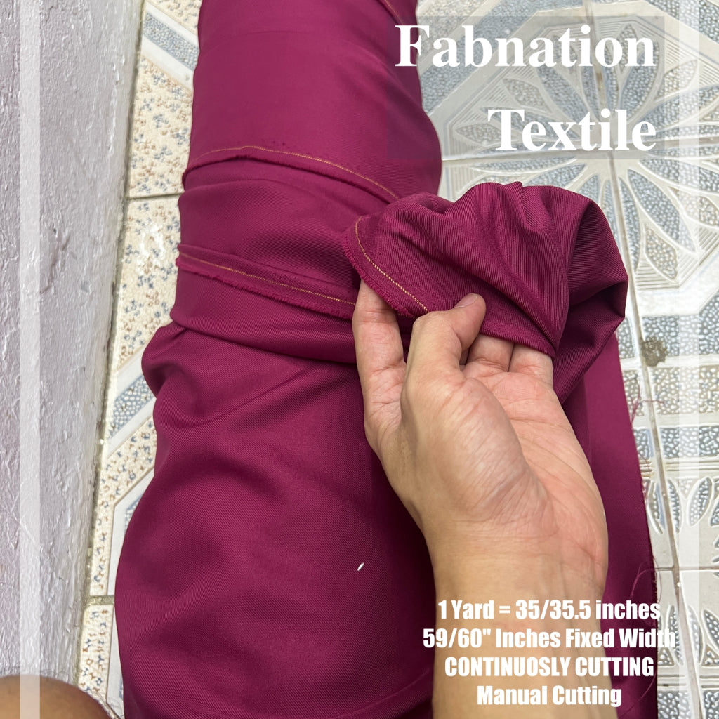 PEACH TWILL FABRIC RAW FABRIC 35/35.5 INCHES LENGTH PER YARD 58/60 INCH FIXED WIDTH