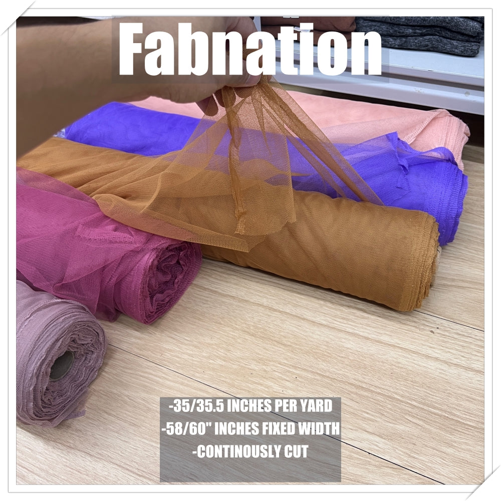 PREMIUM SOFT SILK TULLE Per Yard Fixed 60" Width WHOLESALE AVAILABLE / FABNATION TEXTILE