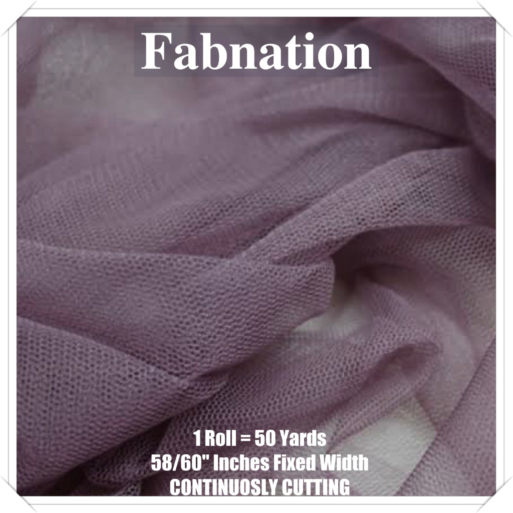 PREMIUM SOFT TULLE SILK PER ROLL = 50 YARDS /  FIXED 59/60" WIDTH / FABNATION TEXTILE