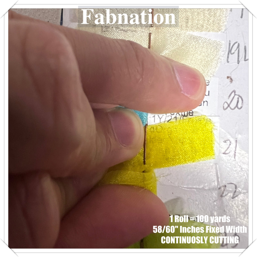 FROSTED ORGANZA PER ROLL = 100 YARDS FABRIC  58"/60" INCHES FIXED WIDTH / FABNATION