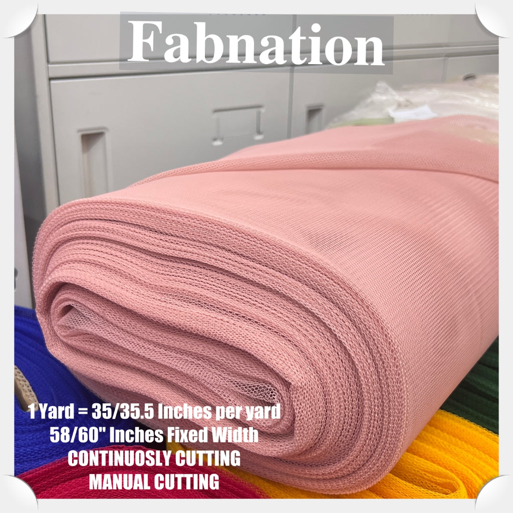 SUPER HARD TULLE PER YARD FABRIC 35/35.5 INCHES PER YARD 58/60 INCHES FIXED WIDTH / FABNATION