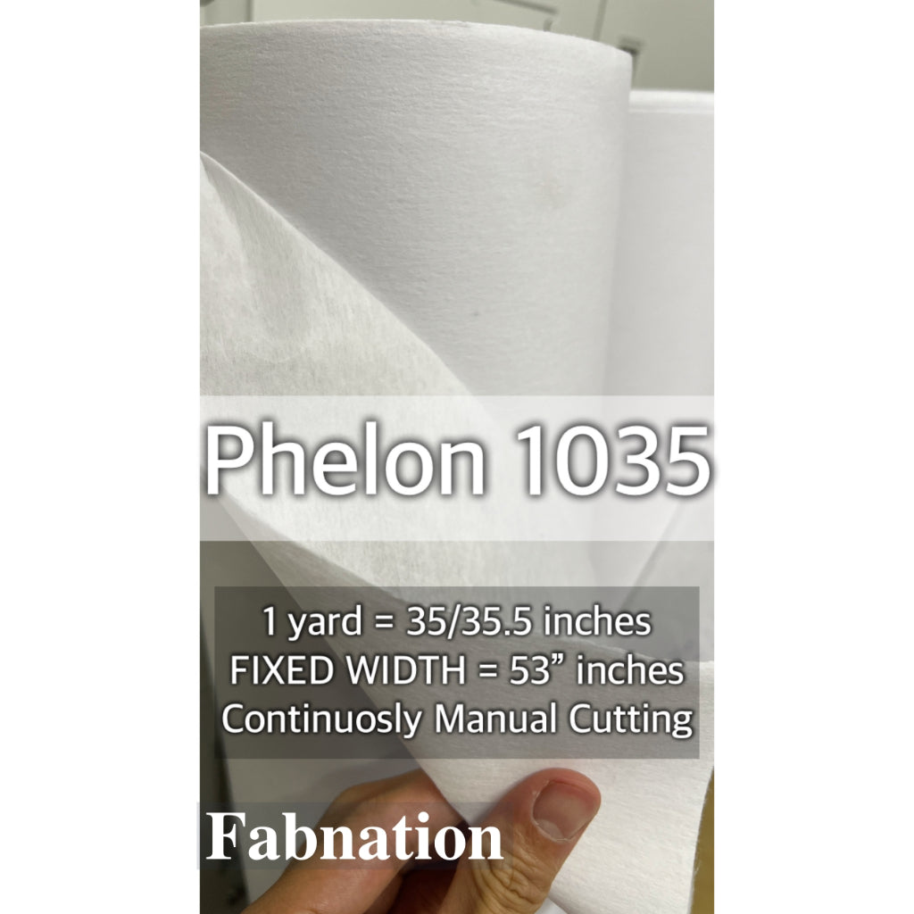 Pelon Interlining Per yard = 35/35.5 inches / Fixed Width = 53"inches