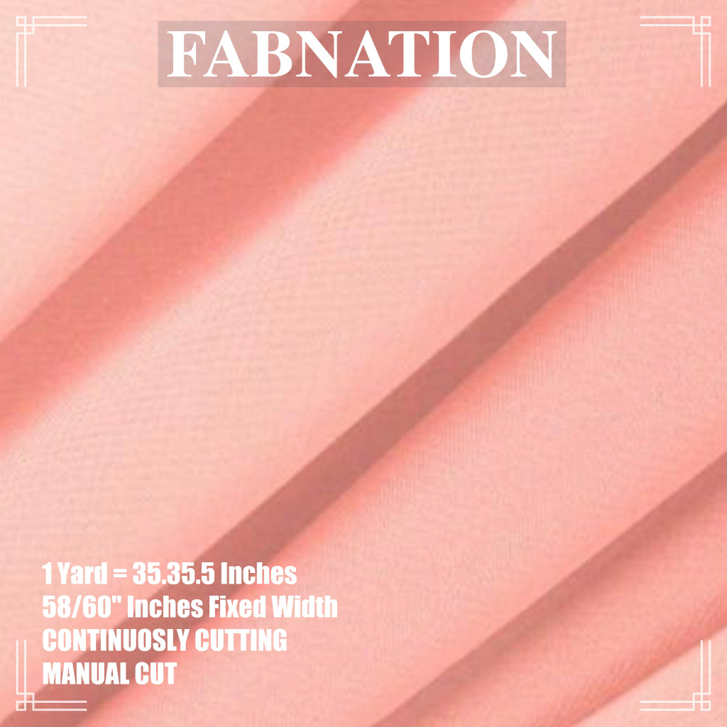 HI MULTI CHIFFON FABRIC PER YARD 35/35.5 INCHES PER YARD 58/60 INCHES FIXED WIDTH/ FABNATION