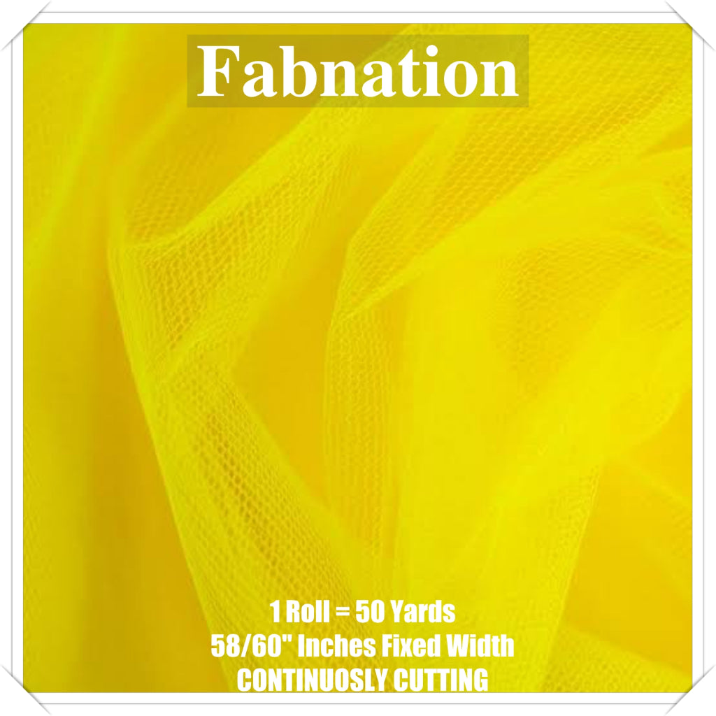 PREMIUM SOFT TULLE SILK PER ROLL = 50 YARDS /  FIXED 59/60" WIDTH / FABNATION TEXTILE