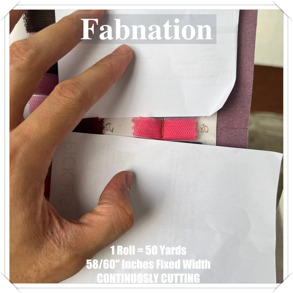 PREMIUM SOFT TULLE SILK PER ROLL = 50 YARDS /  FIXED 59/60" WIDTH / FABNATION TEXTILE