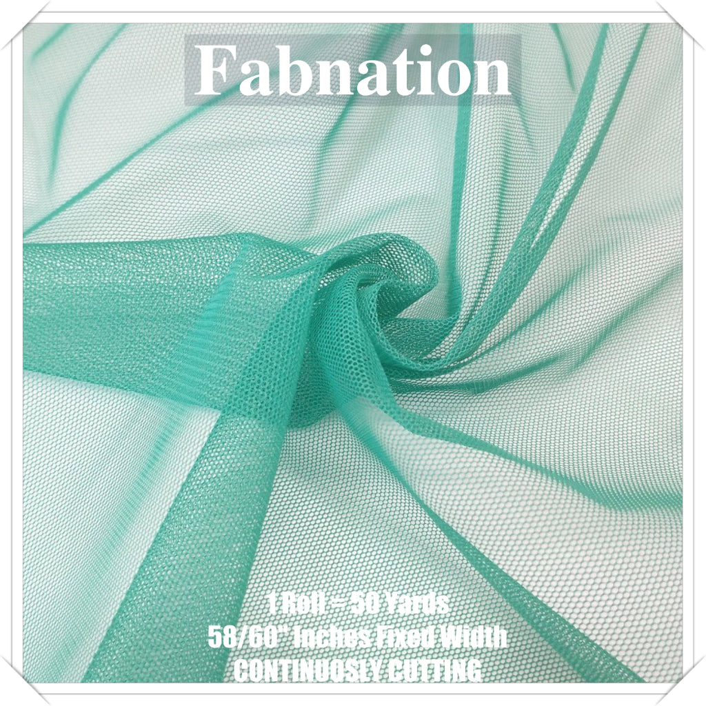 PREMIUM SOFT TULLE SILK PER ROLL = 50 YARDS /  FIXED 59/60" WIDTH / FABNATION TEXTILE
