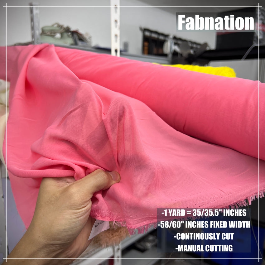 HI MULTI CHIFFON FABRIC PER YARD 35/35.5 INCHES PER YARD 58/60 INCHES FIXED WIDTH/ FABNATION