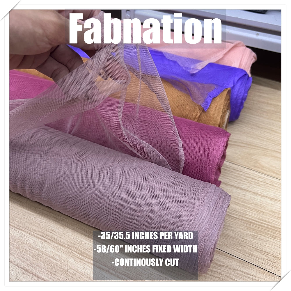PREMIUM SOFT SILK TULLE Per Yard Fixed 60" Width WHOLESALE AVAILABLE / FABNATION TEXTILE