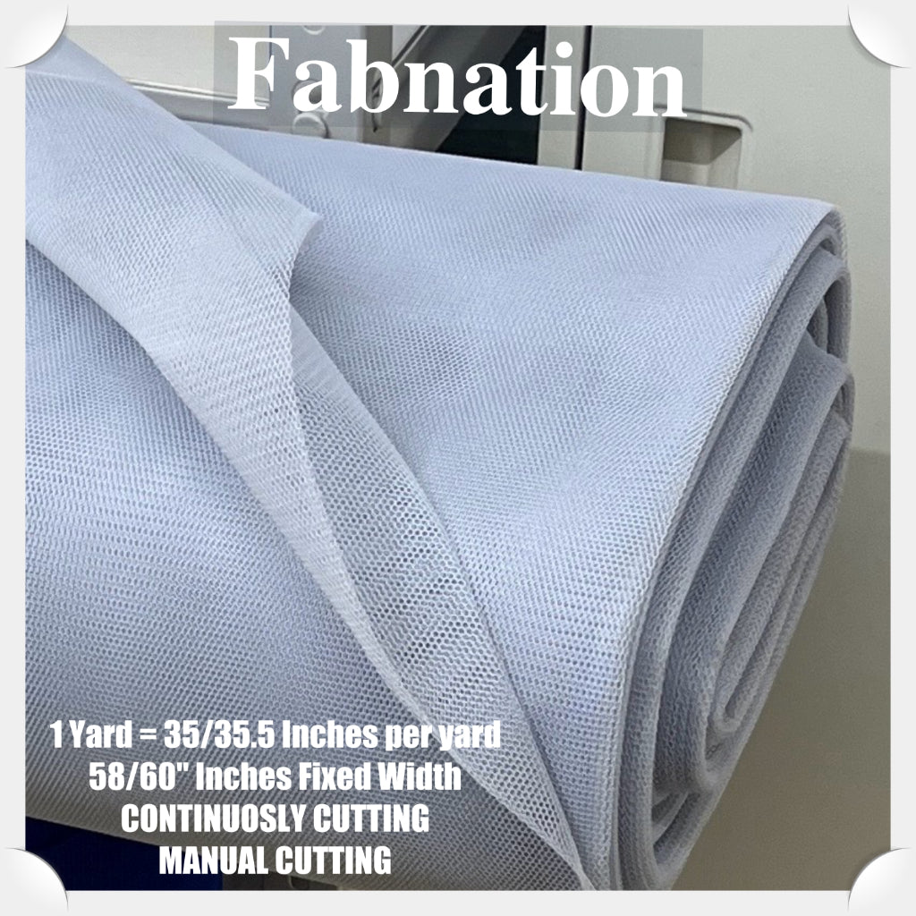 SUPER HARD TULLE PER YARD FABRIC 35/35.5 INCHES PER YARD 58/60 INCHES FIXED WIDTH / FABNATION