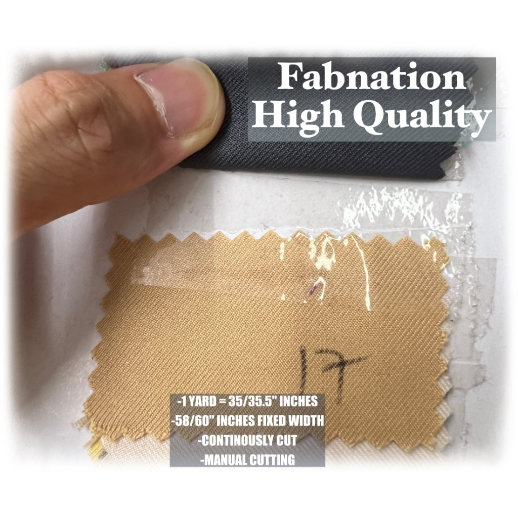 HQ Peach Twill Cotton Raw Tela, 35/35.5 Inches Length Per Yard, 58/60 Inch Fixed Width/Fab