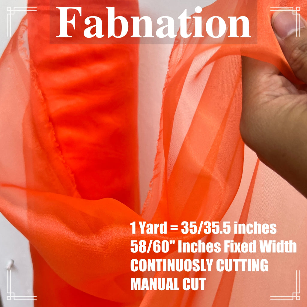 PREMIUM ORGANZA FROSTED per yard fabric 35"/36" per yard - 58"/60" inches FIXED Width WHOLESALE