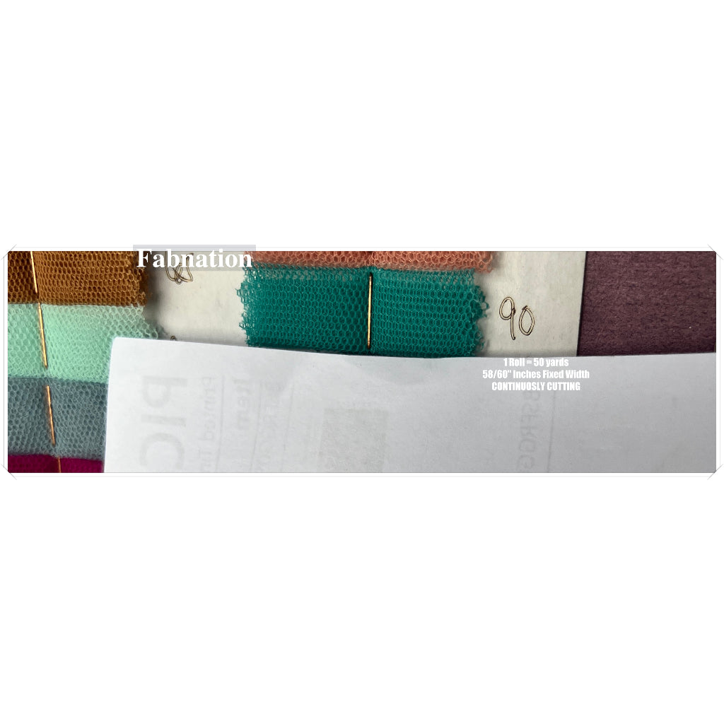 PREMIUM SOFT TULLE SILK PER ROLL = 50 YARDS /  FIXED 59/60" WIDTH / FABNATION TEXTILE
