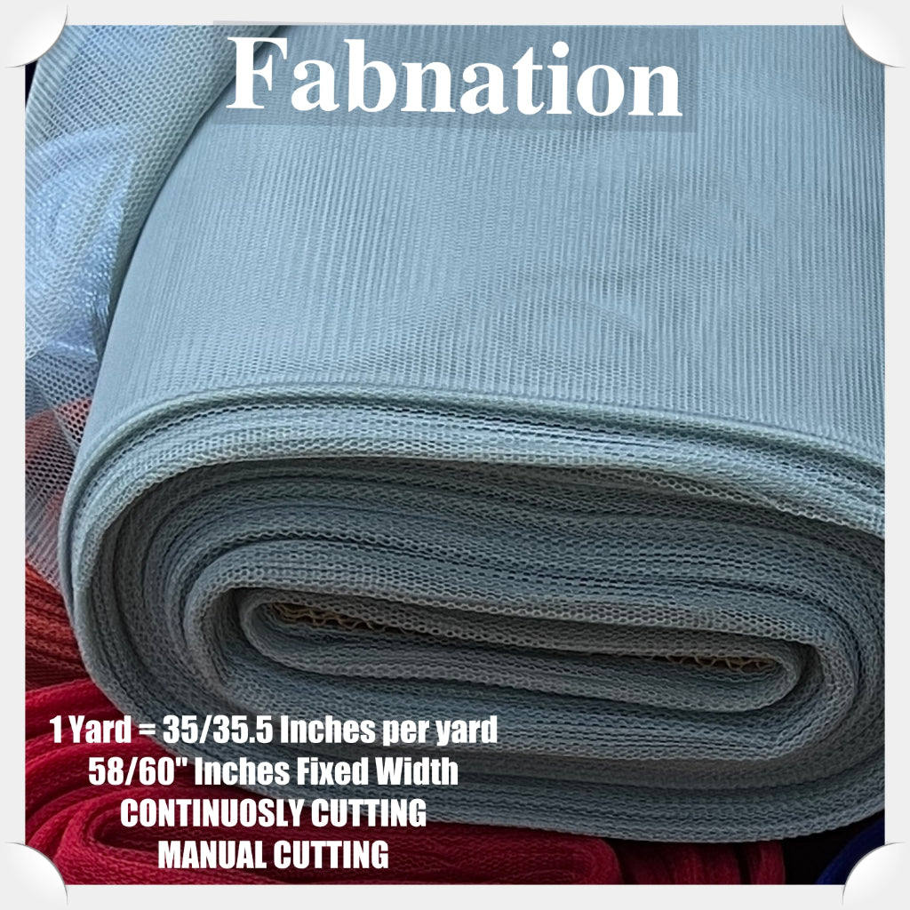 SUPER HARD TULLE PER YARD FABRIC 35/35.5 INCHES PER YARD 58/60 INCHES FIXED WIDTH / FABNATION