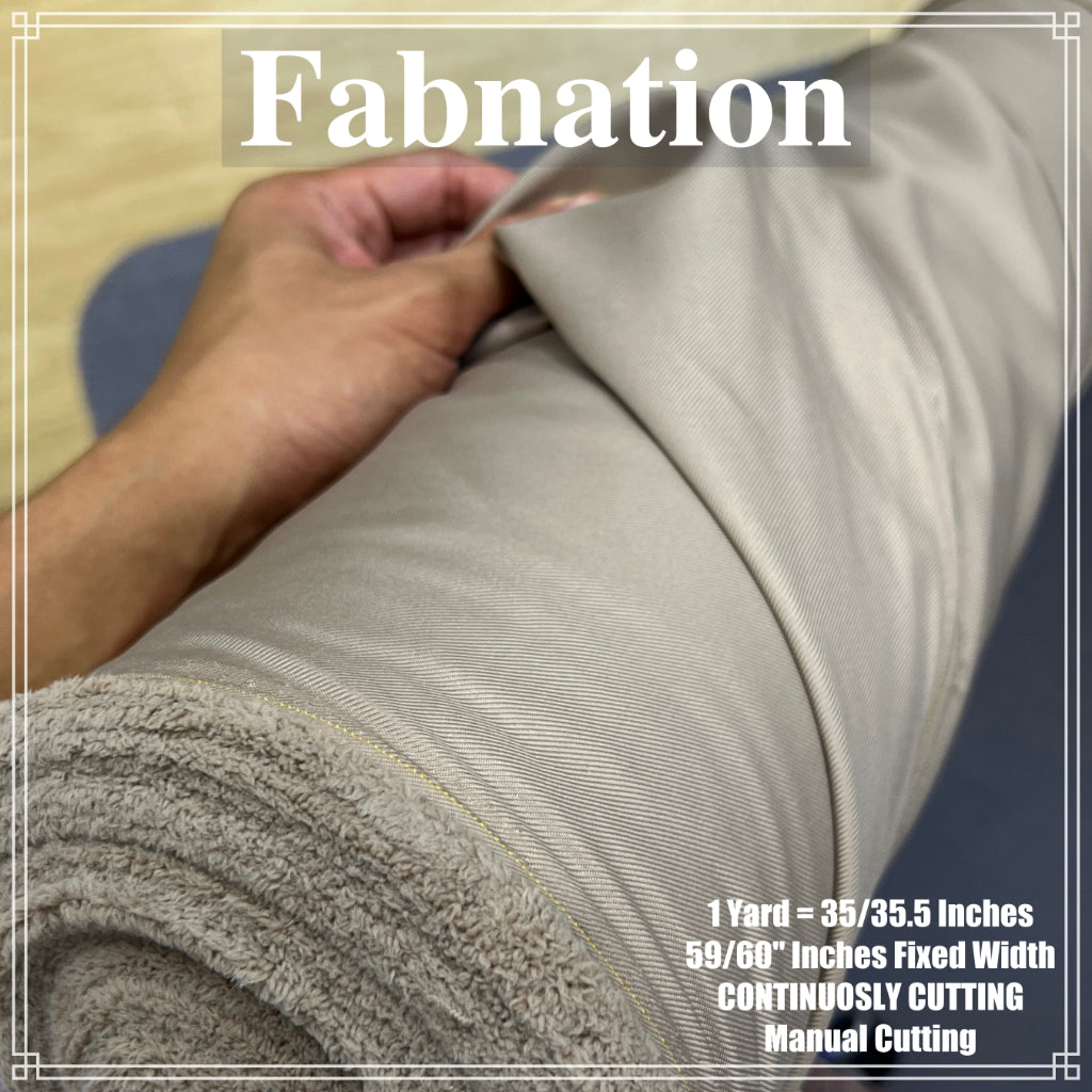 HQ Peach Twill Cotton Raw Tela, 35/35.5 Inches Length Per Yard, 58/60 Inch Fixed Width/Fab