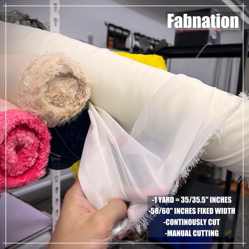 HI MULTI CHIFFON FABRIC PER YARD 35/35.5 INCHES PER YARD 58/60 INCHES FIXED WIDTH/ FABNATION