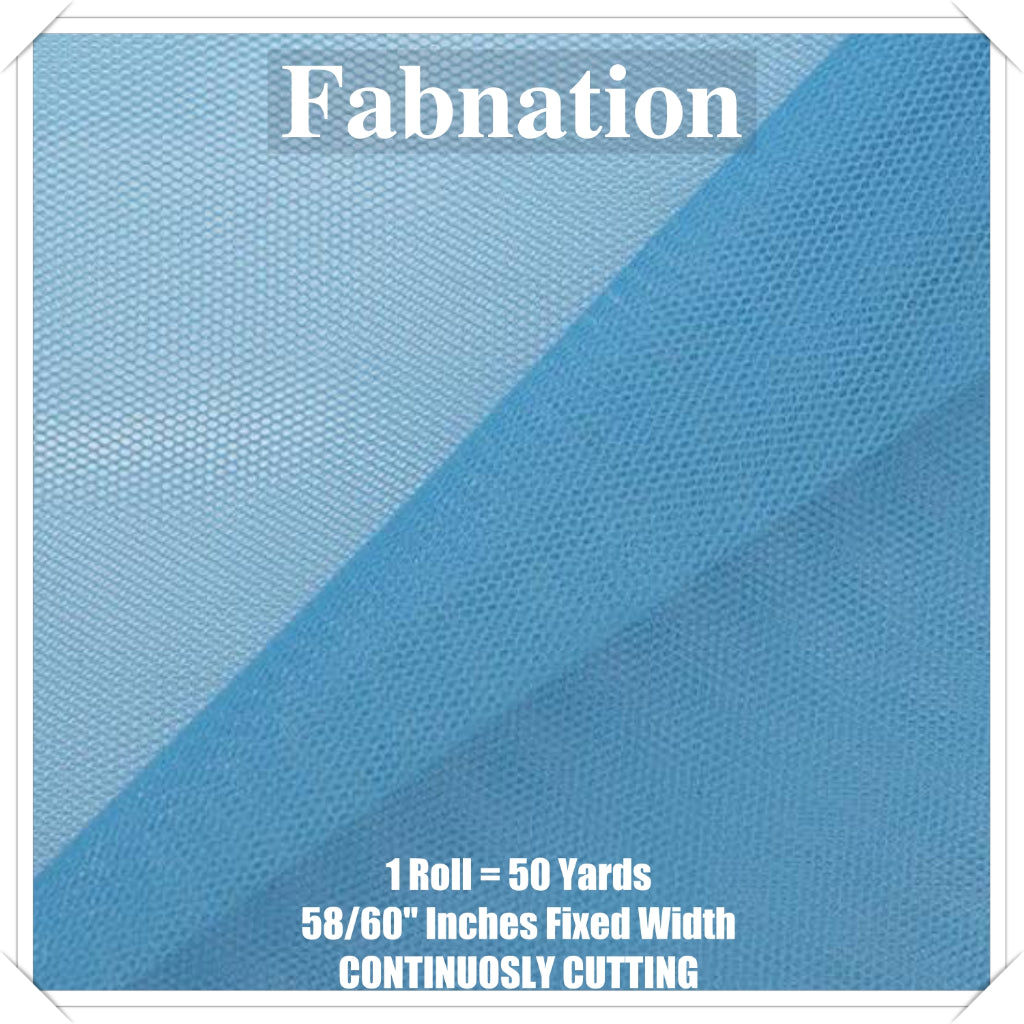 PREMIUM SOFT TULLE SILK PER ROLL = 50 YARDS /  FIXED 59/60" WIDTH / FABNATION TEXTILE