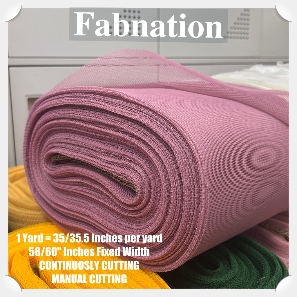 SUPER HARD TULLE PER YARD FABRIC 35/35.5 INCHES PER YARD 58/60 INCHES FIXED WIDTH / FABNATION