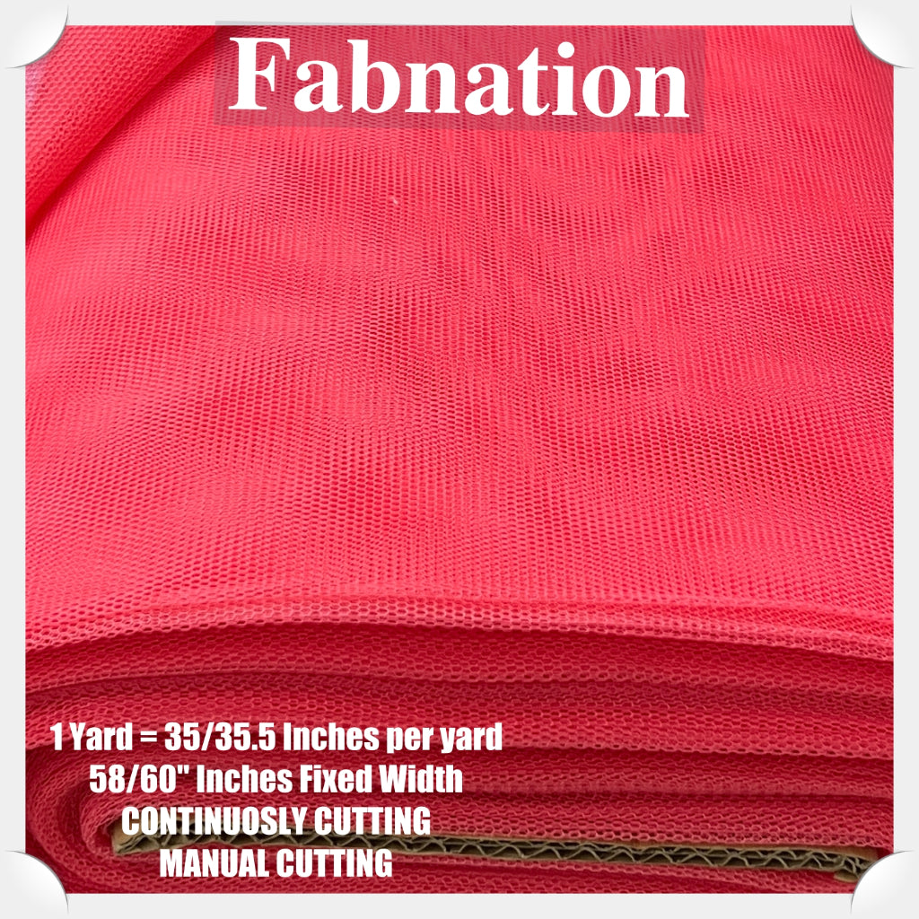 SUPER HARD TULLE PER YARD FABRIC 35/35.5 INCHES PER YARD 58/60 INCHES FIXED WIDTH / FABNATION