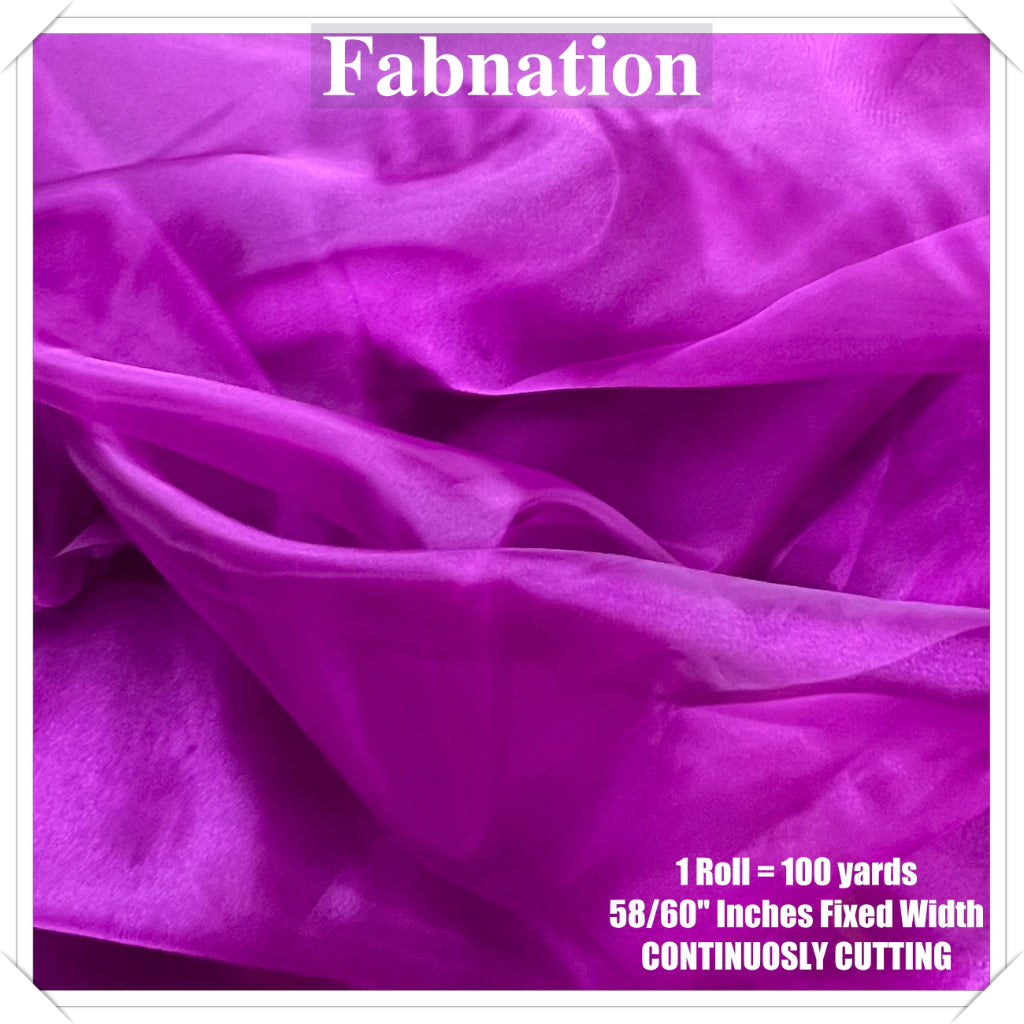 FROSTED ORGANZA PER ROLL = 100 YARDS FABRIC  58"/60" INCHES FIXED WIDTH / FABNATION