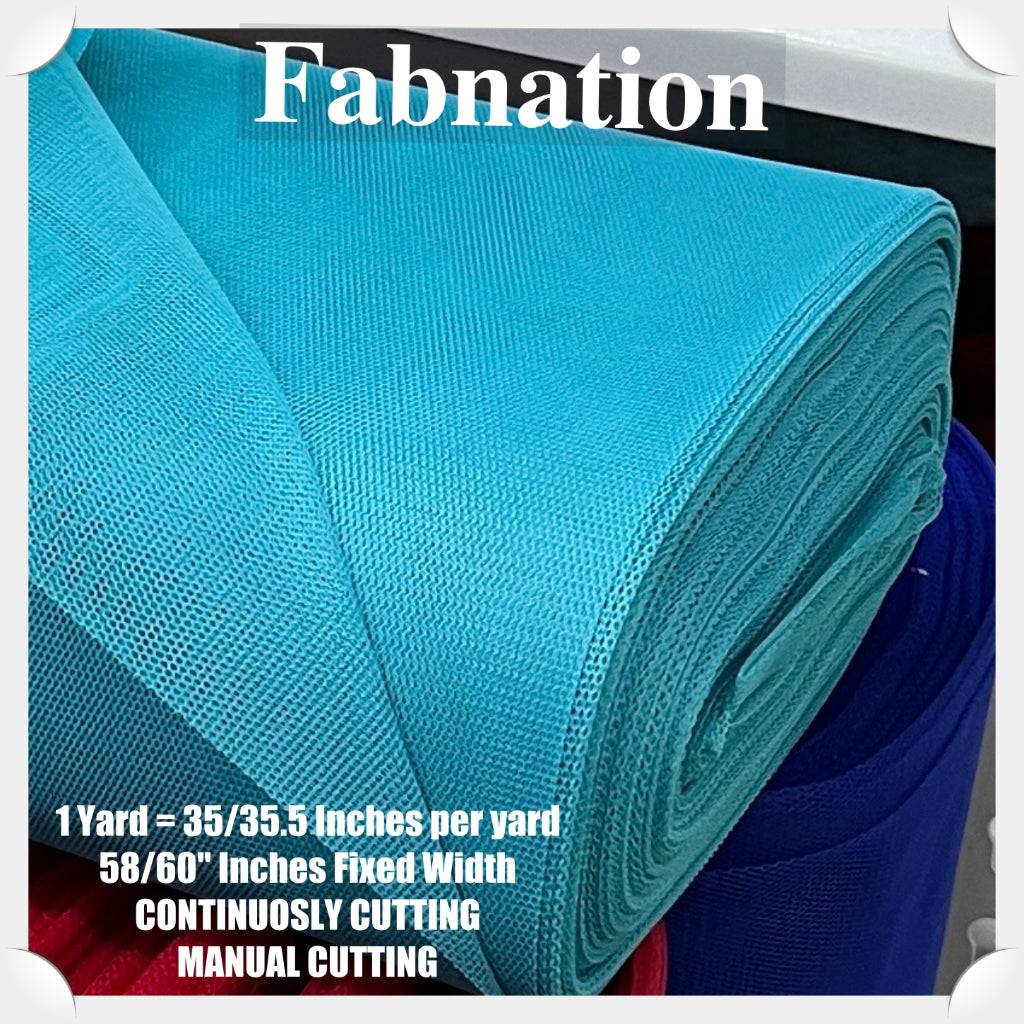 SUPER HARD TULLE PER YARD FABRIC 35/35.5 INCHES PER YARD 58/60 INCHES FIXED WIDTH / FABNATION