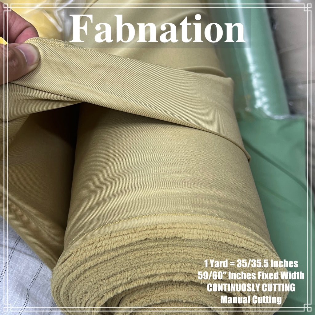 HQ Peach Twill Cotton Raw Tela, 35/35.5 Inches Length Per Yard, 58/60 Inch Fixed Width/Fab