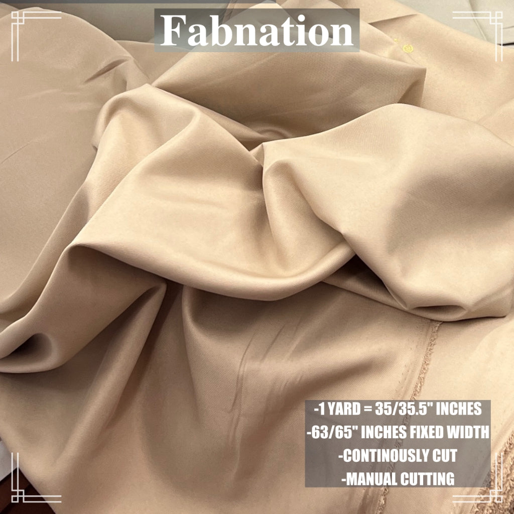 PEACH TWILL FABRIC RAW FABRIC 35/35.5 INCHES LENGTH PER YARD 58/60 INCH FIXED WIDTH