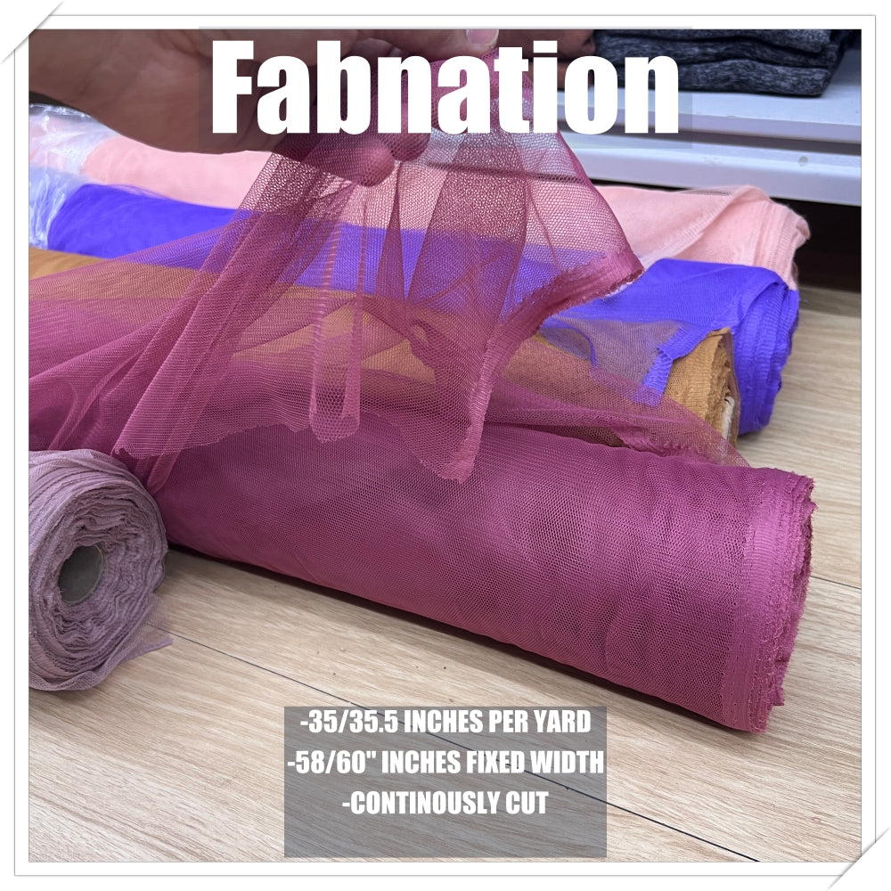 PREMIUM SOFT SILK TULLE Per Yard Fixed 60" Width WHOLESALE AVAILABLE / FABNATION TEXTILE