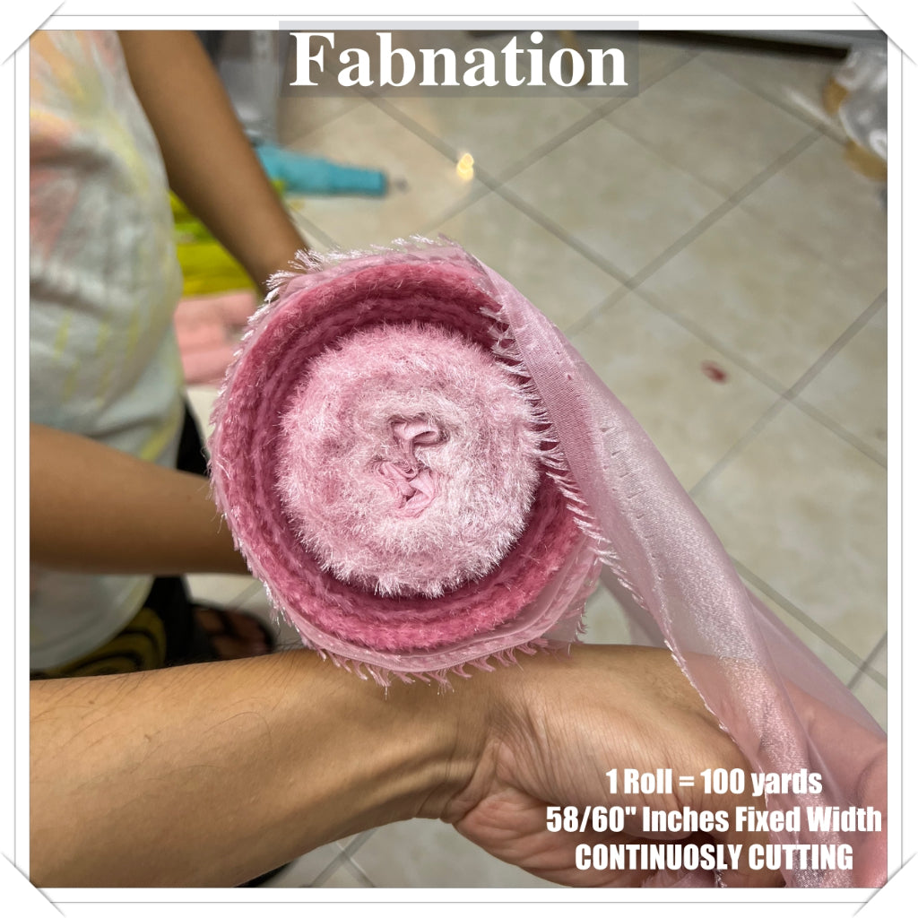 FROSTED ORGANZA PER ROLL = 100 YARDS FABRIC  58"/60" INCHES FIXED WIDTH / FABNATION