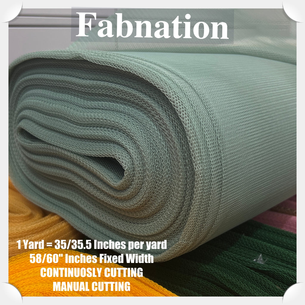 SUPER HARD TULLE PER YARD FABRIC 35/35.5 INCHES PER YARD 58/60 INCHES FIXED WIDTH / FABNATION