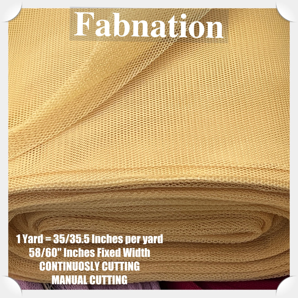 SUPER HARD TULLE PER YARD FABRIC 35/35.5 INCHES PER YARD 58/60 INCHES FIXED WIDTH / FABNATION