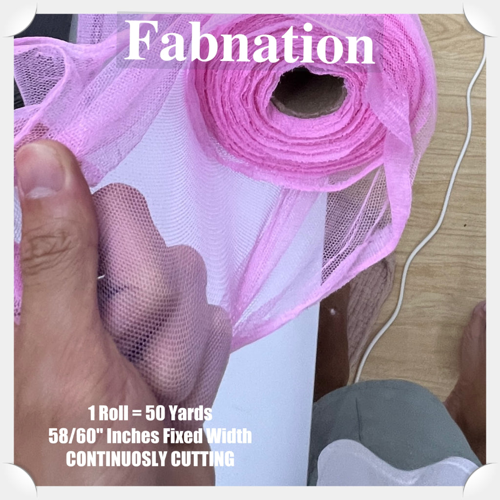 PREMIUM SOFT TULLE SILK PER ROLL = 50 YARDS /  FIXED 59/60" WIDTH / FABNATION TEXTILE