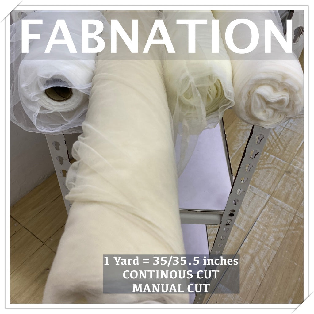 AMERICAN FINE  TULLE FABRIC PER YARD 35/35.5 INCHES PER YARD 63/61 INCHES FIXED WIDTH / FABNATION