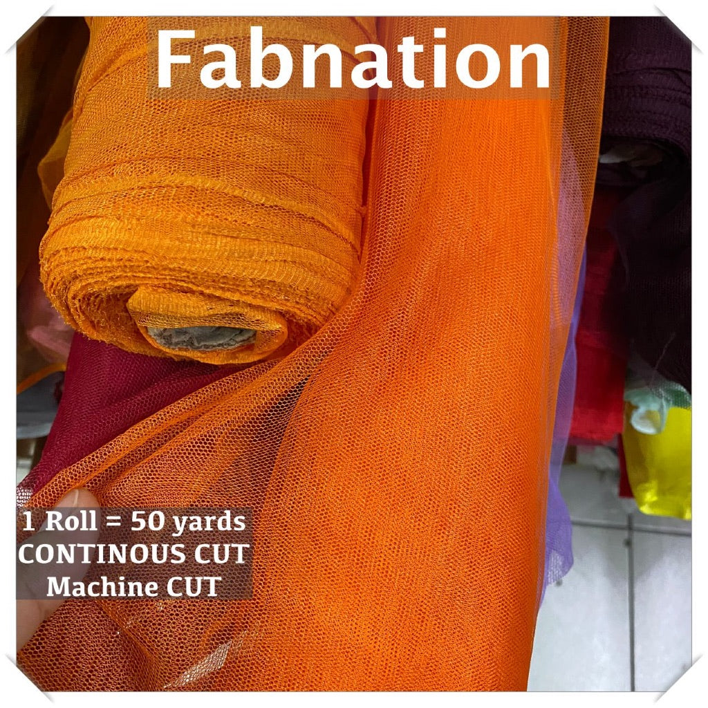 PREMIUM SOFT TULLE SILK PER ROLL = 50 YARDS /  FIXED 59/60" WIDTH / FABNATION TEXTILE