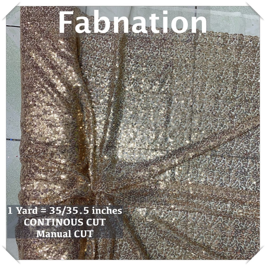 Fully Sequins Tulle Sequence Fabric 54/60 Inches Width For Backdrop, Table Cloth and Gown Per Yard