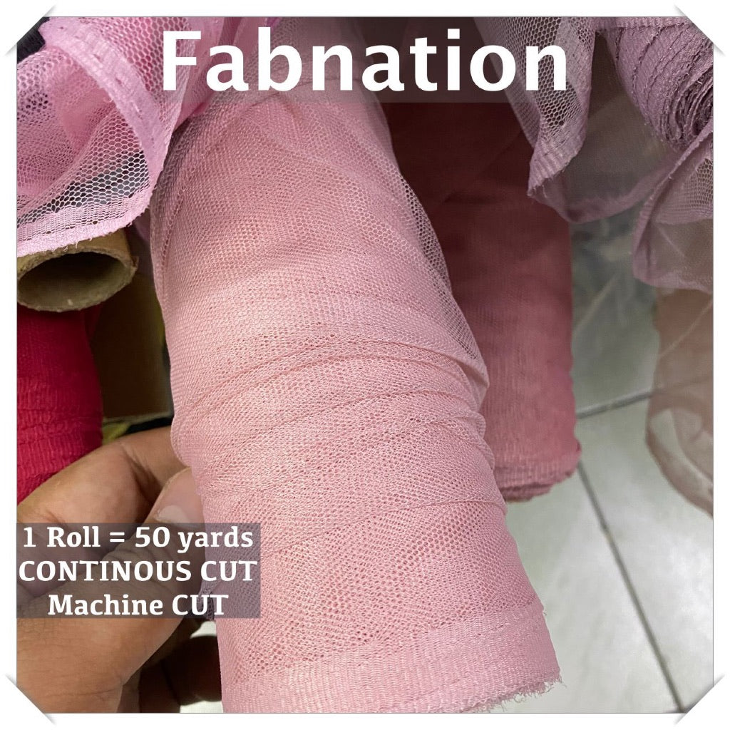 PREMIUM SOFT TULLE SILK PER ROLL = 50 YARDS /  FIXED 59/60" WIDTH / FABNATION TEXTILE