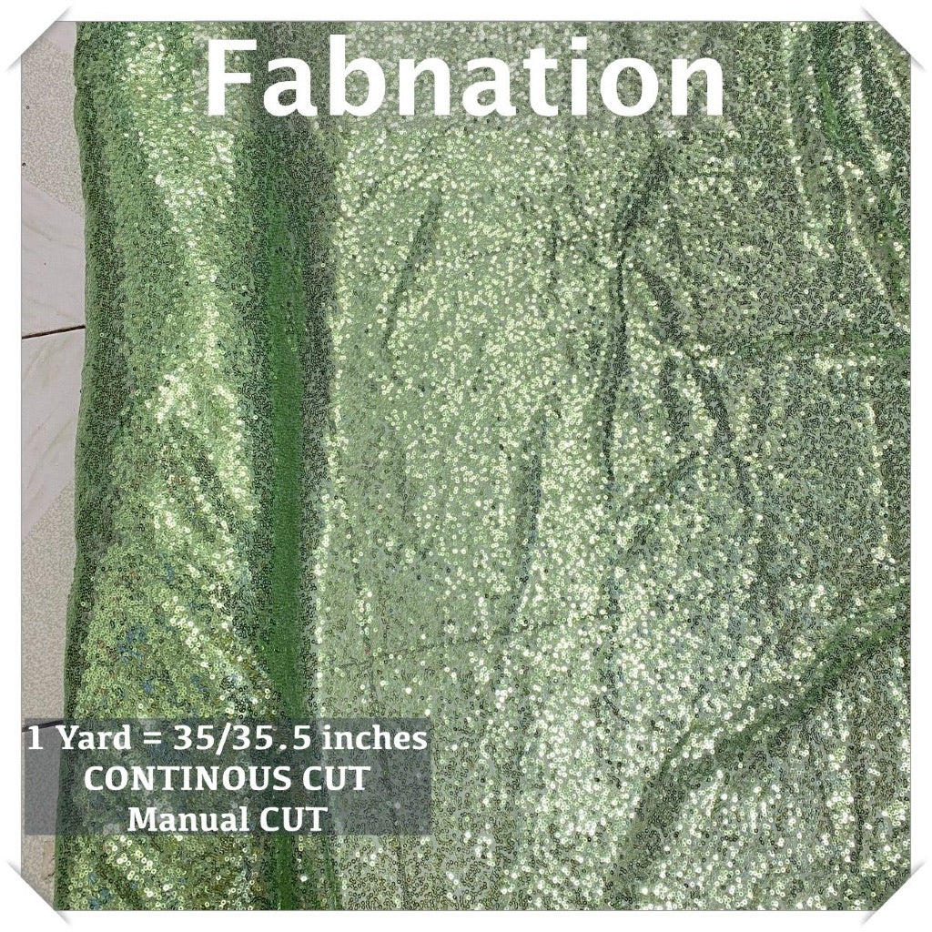 Fully Sequins Tulle Sequence Fabric 54/60 Inches Width For Backdrop, Table Cloth and Gown Per Yard
