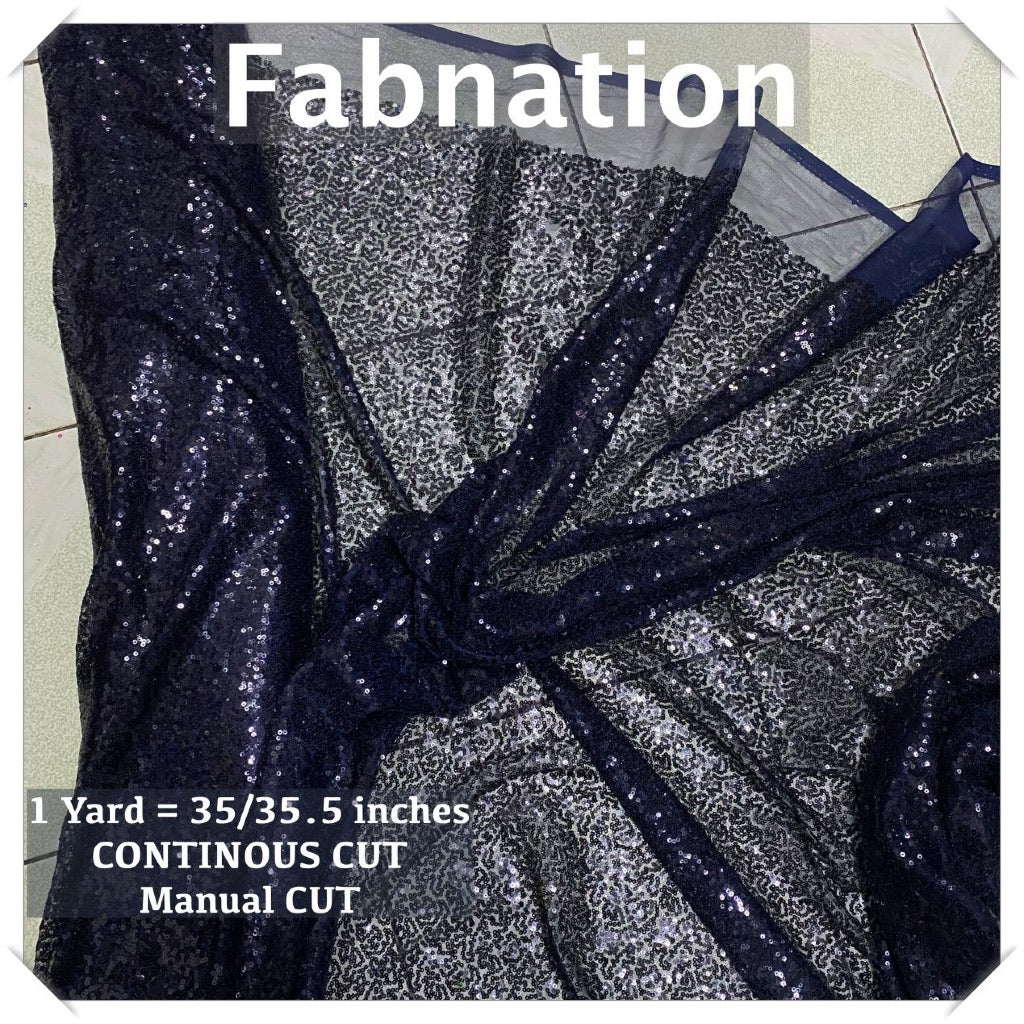 Fully Sequins Tulle Sequence Fabric 54/60 Inches Width For Backdrop, Table Cloth and Gown Per Yard