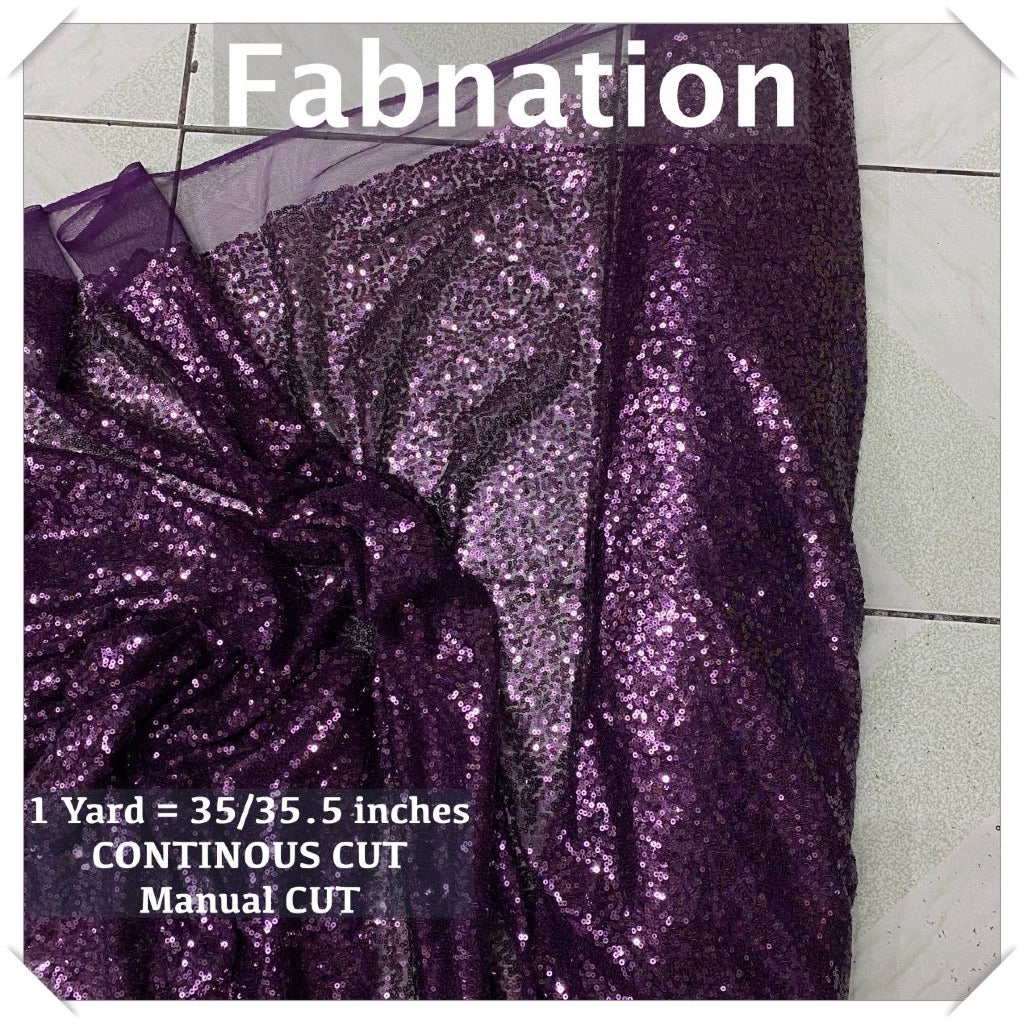 Fully Sequins Tulle Sequence Fabric 54/60 Inches Width For Backdrop, Table Cloth and Gown Per Yard