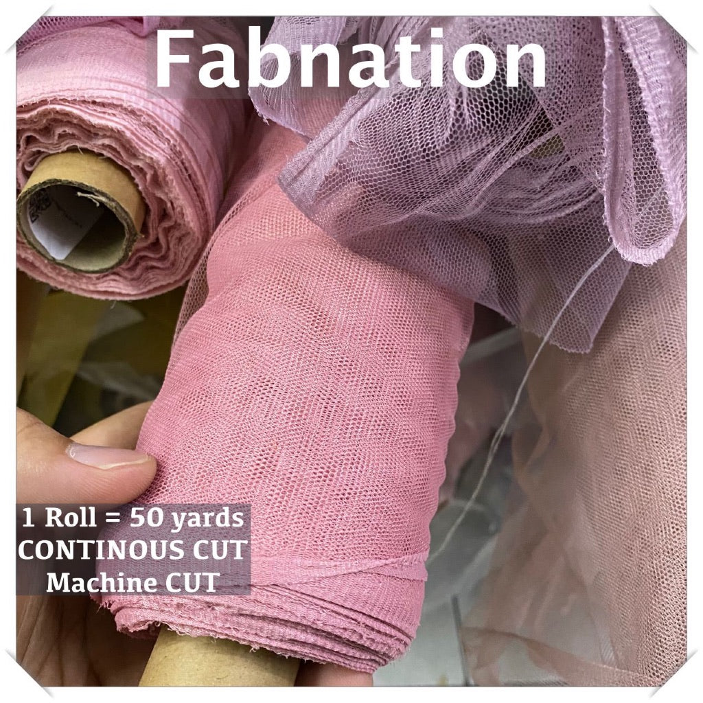 PREMIUM SOFT TULLE SILK PER ROLL = 50 YARDS /  FIXED 59/60" WIDTH / FABNATION TEXTILE
