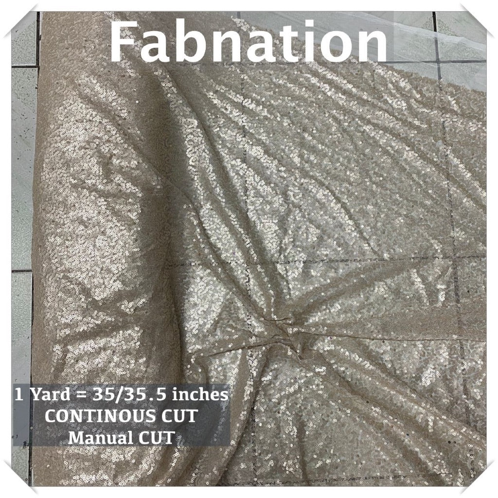 Fully Sequins Tulle Sequence Fabric 54/60 Inches Width For Backdrop, Table Cloth and Gown Per Yard