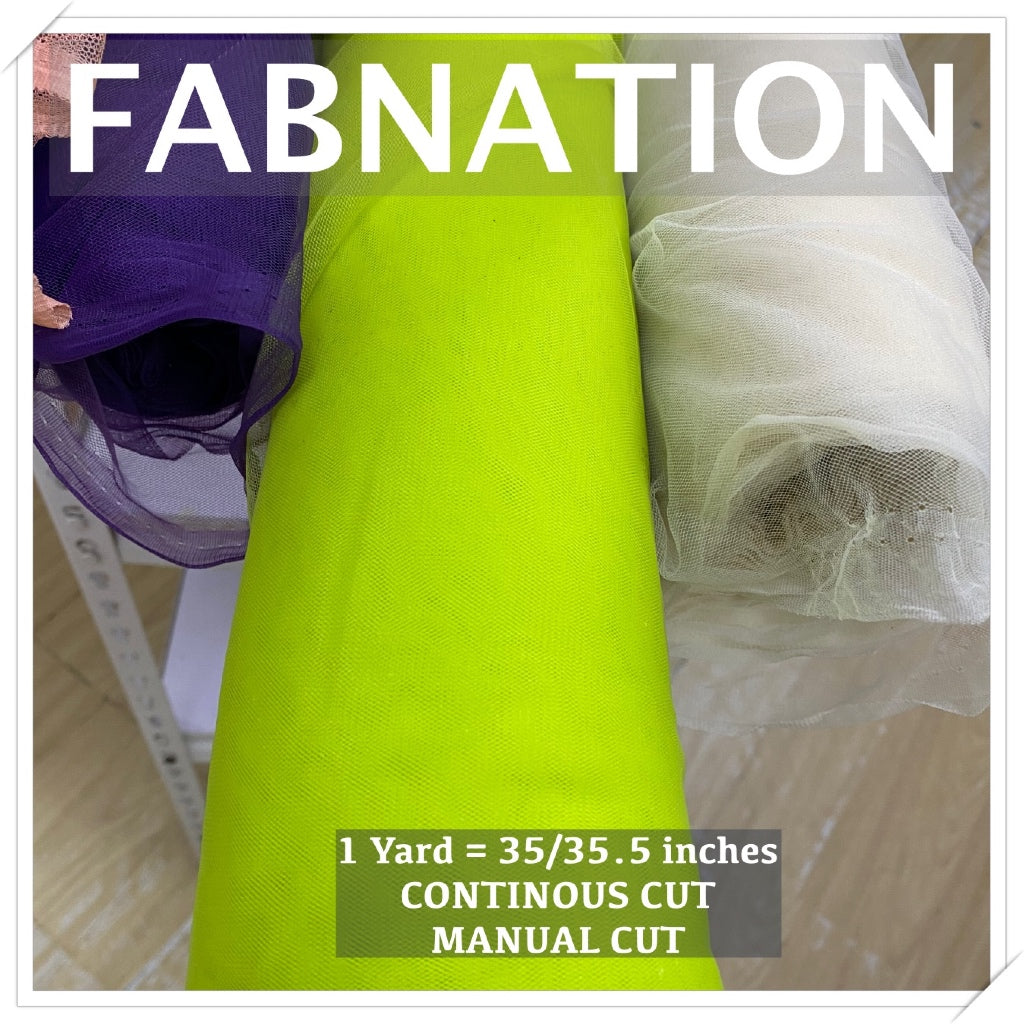 AMERICAN FINE  TULLE FABRIC PER YARD 35/35.5 INCHES PER YARD 63/61 INCHES FIXED WIDTH / FABNATION