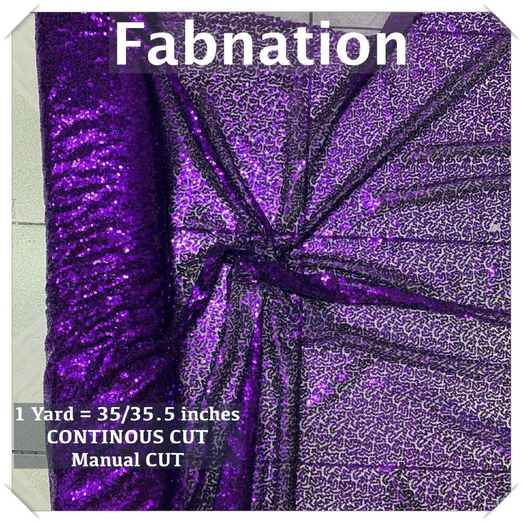 Fully Sequins Tulle Sequence Fabric 54/60 Inches Width For Backdrop, Table Cloth and Gown Per Yard