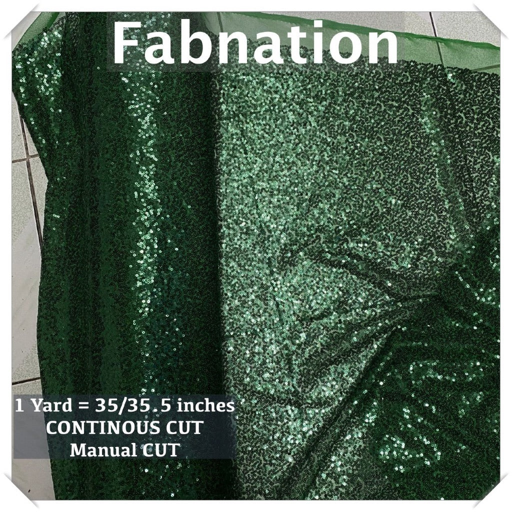 Fully Sequins Tulle Sequence Fabric 54/60 Inches Width For Backdrop, Table Cloth and Gown Per Yard