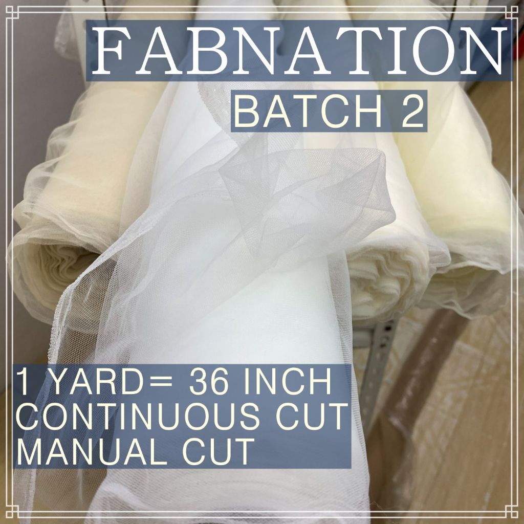 Metallic Tulle Silk Per Yard 36 inches by 60 inches FIXED width FABNATION