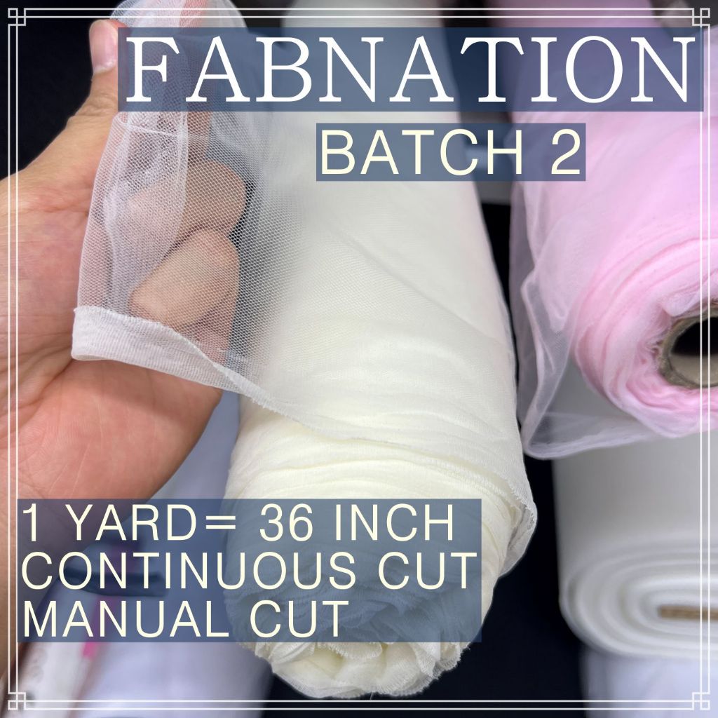 Metallic Tulle Silk Per Yard 36 inches by 60 inches FIXED width FABNATION