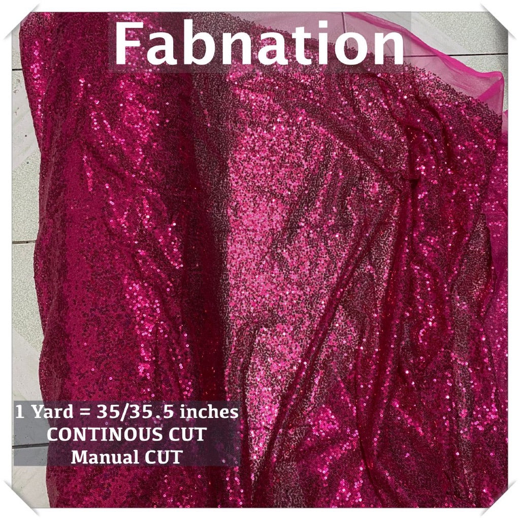 Fully Sequins Tulle Sequence Fabric 54/60 Inches Width For Backdrop, Table Cloth and Gown Per Yard