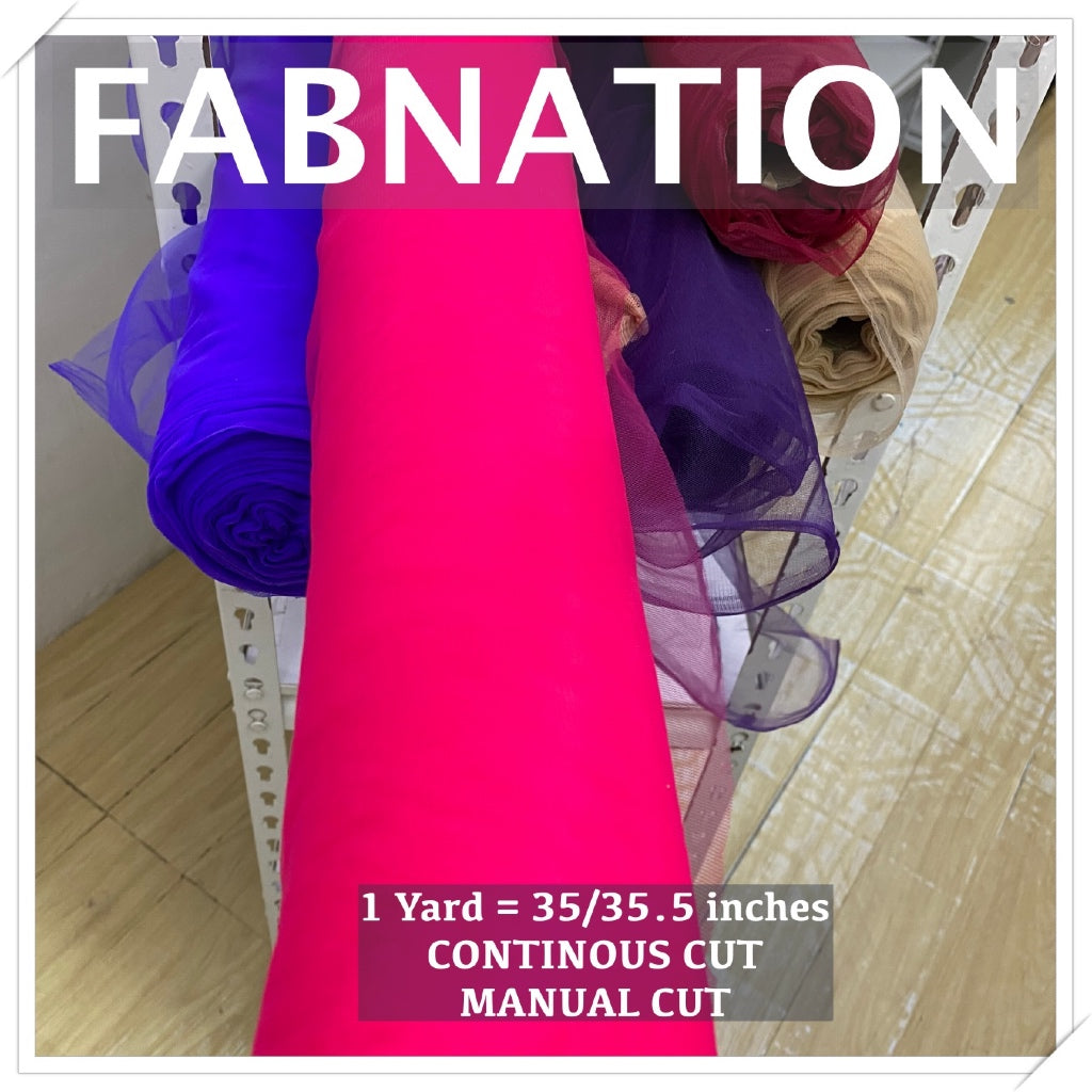 AMERICAN FINE  TULLE FABRIC PER YARD 35/35.5 INCHES PER YARD 63/61 INCHES FIXED WIDTH / FABNATION